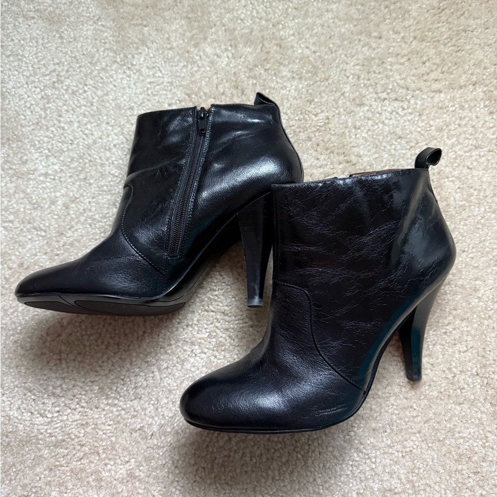 Nine West Black Ankle Booties with Stiletto Heel